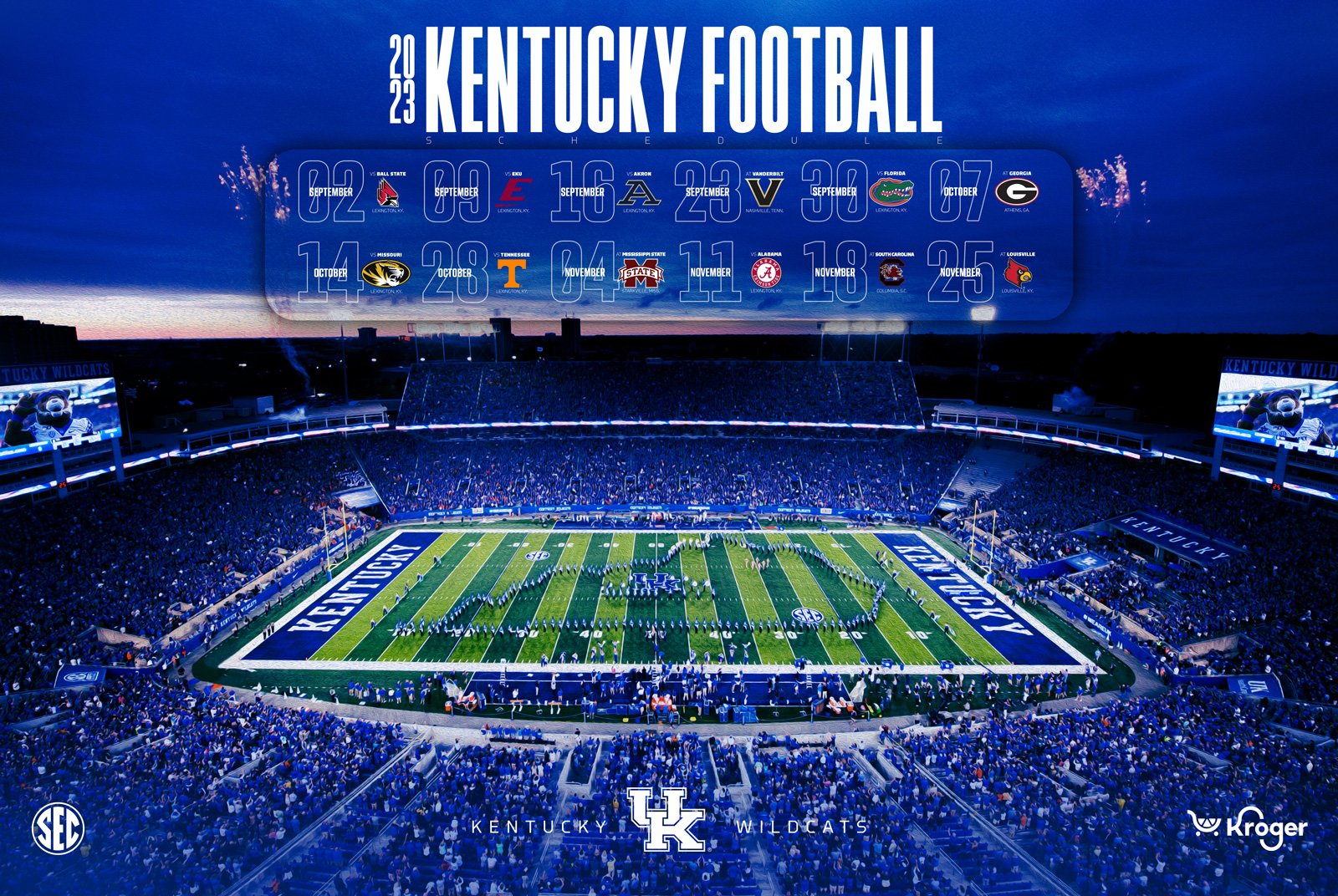 2023 Kentucky football schedule poster unveiled