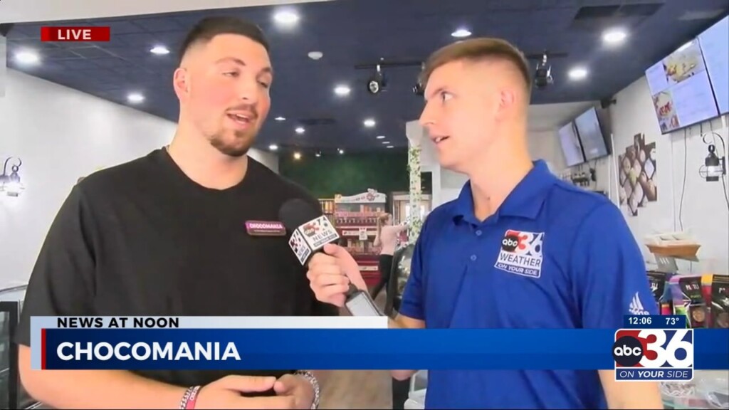 Meteorologist Dillon Gaudet Visits Chocomania During The Festival Of The Horse In Georgetown