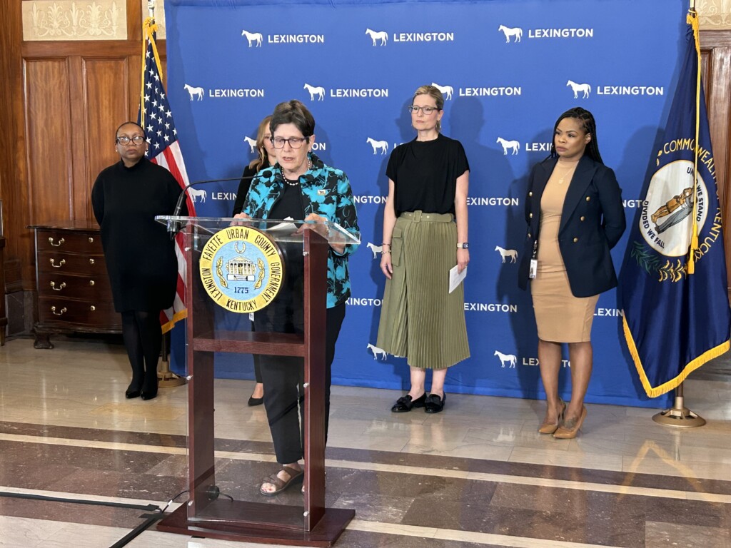Mayor Linda Gorton at expungement presser (Dylan Scheid/WTVQ)