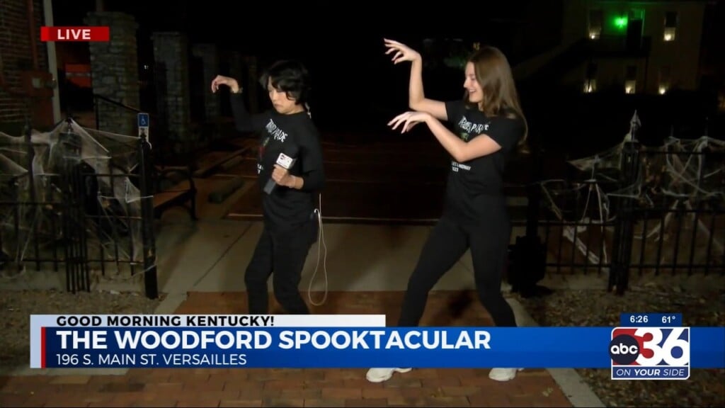 Out There With Kim Learns Some Thriller Dance Moves From Lauren Stiger For The Woodford Spooktacular Event!