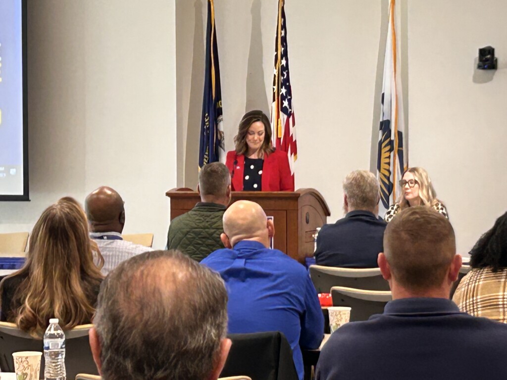 Lt. Gov. Jacqueline Coleman speaks at event to help employ veterans (Dylan Scheid/WTVQ)