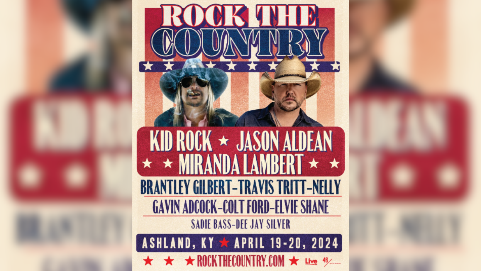 Kid Rock, Jason Aldean, Miranda Lambert to headline country