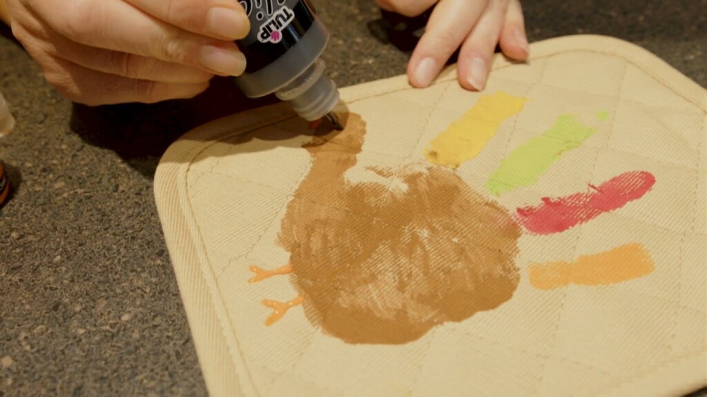 Mom To Mom Shows Us How To Make A Fun Turkey Hand Print Potholder!