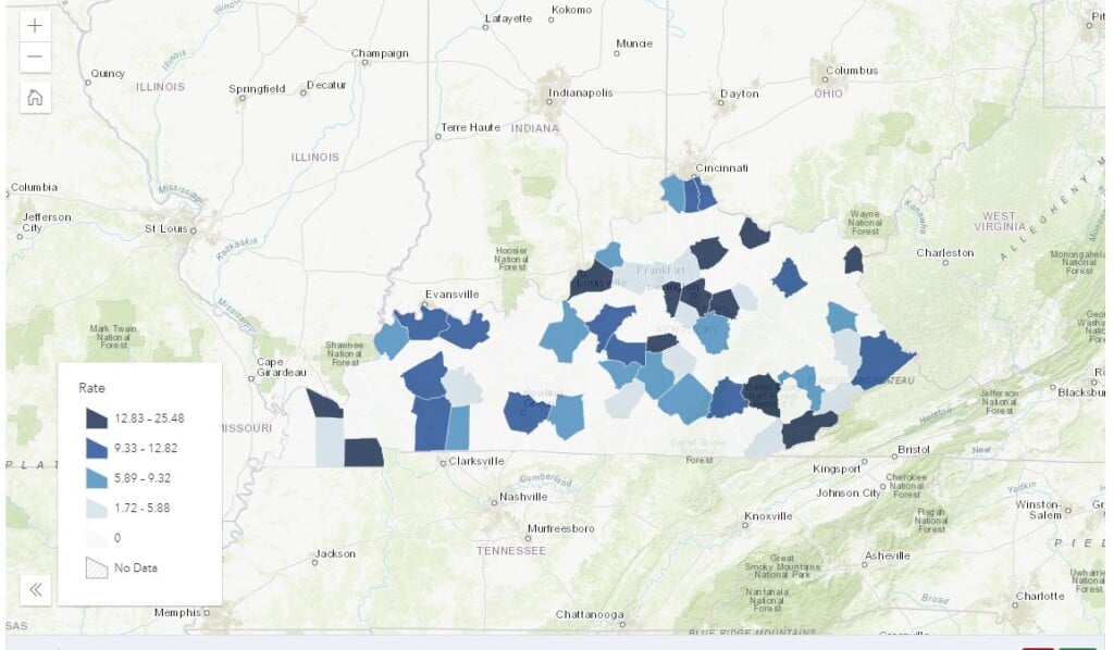 Kentucky OB Map