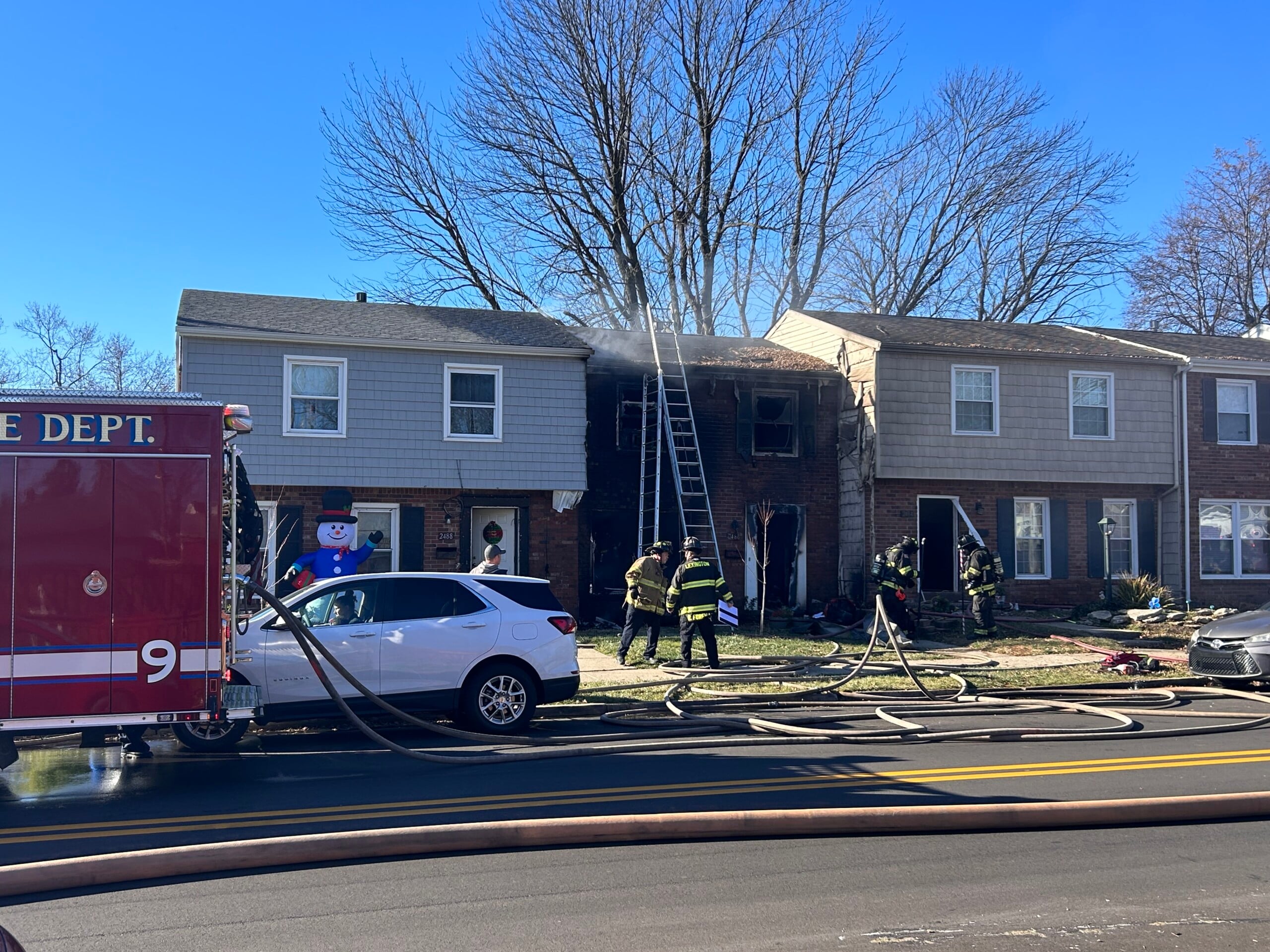 3 people displaced after fire at Lexington home