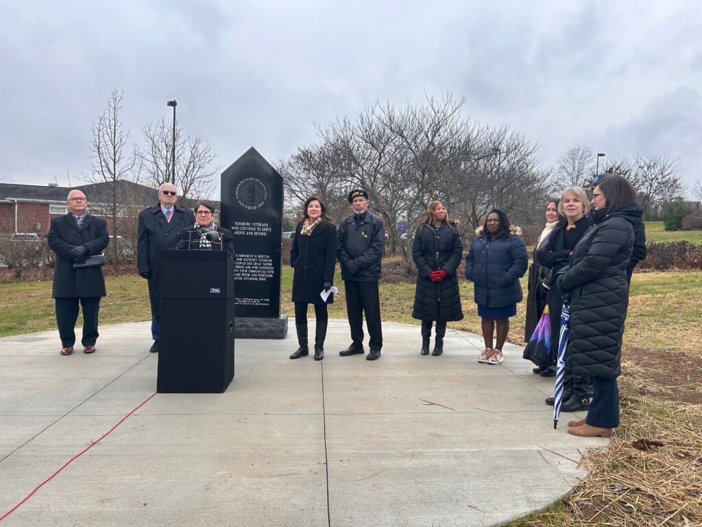 Kentucky Veterans Hall of Fame memorial in Veterans Park (Dylan Scheid/WTVQ)