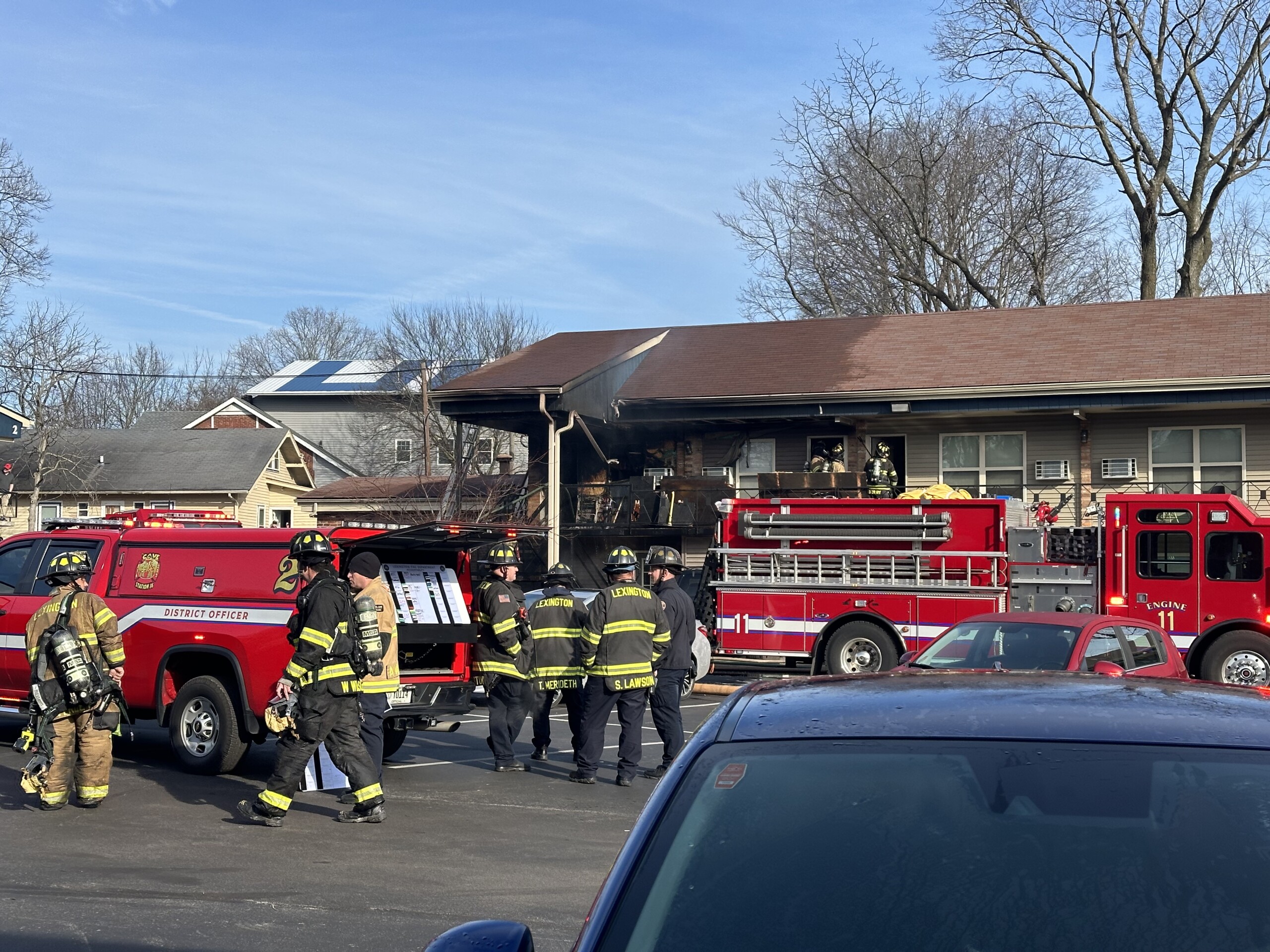 Lexington fire crews respond to fire at The Axis Apartments