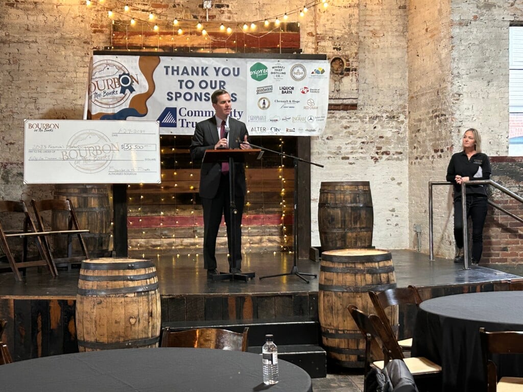 Gov. Andy Beshear previews Bourbon on the Banks festival (Dylan Scheid/WTVQ)