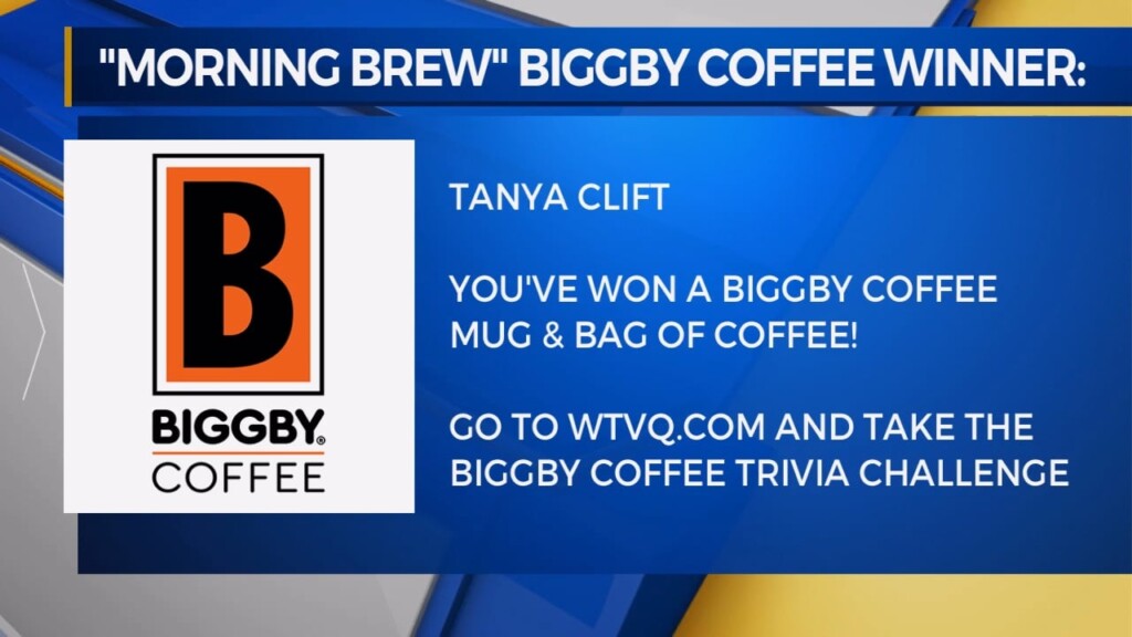 Morning Brew Vote For Mrs. Wilkirson's Class, Paying It Back Forward And Biggby Coffee Winner Tanya Clift