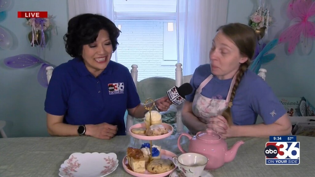 Kim Is Out There "pinkie's Up" At Olive's Apron Bakery & Tea Shop!