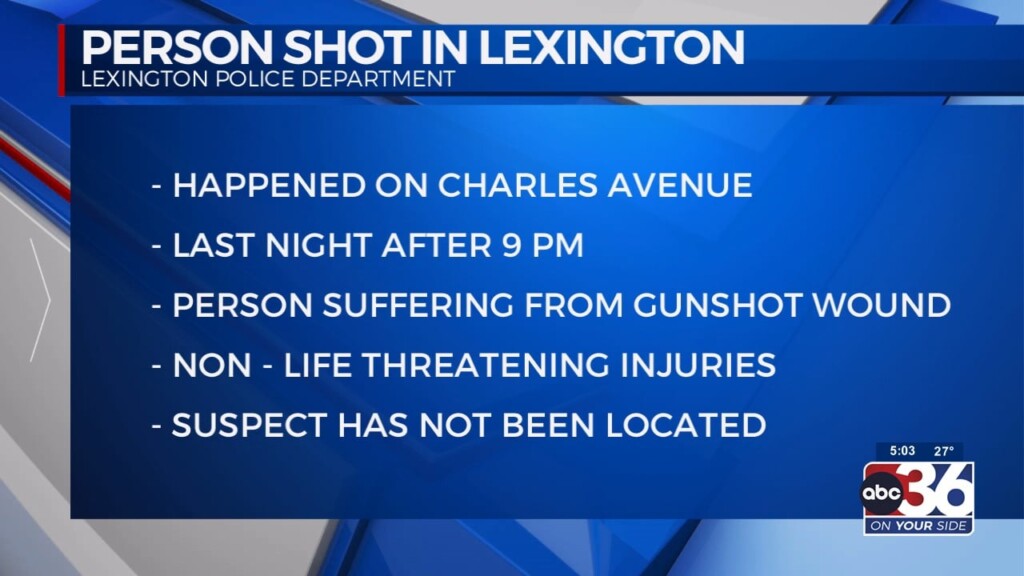 A Man Is Shot On Charles Avenue In Lexington Last Night