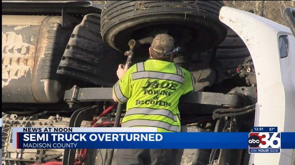 Semi Truck Overturned