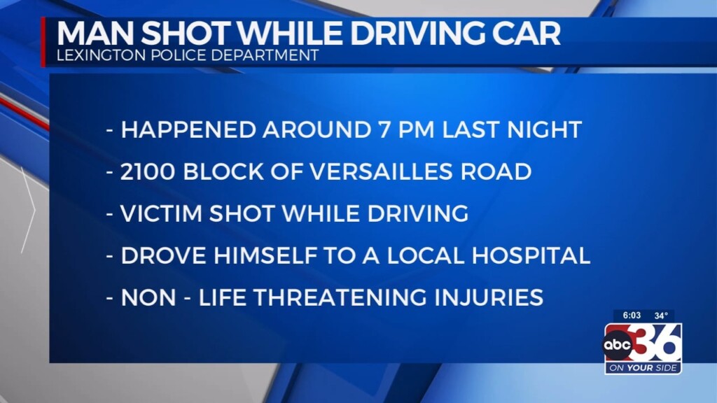A Man Is Shot On Versailles Road Last Night