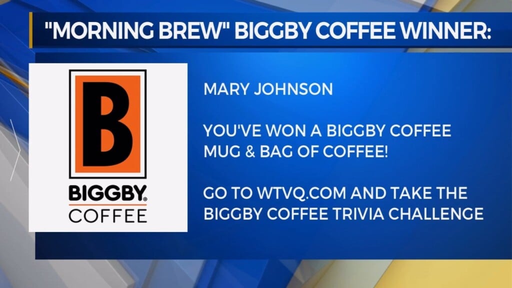 Morning Brew Biggby Coffee Winner Mary Johnson Of Mt. Sterling
