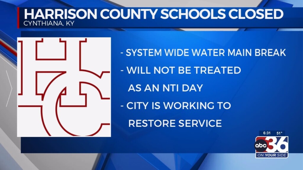 Harrison County Schools Closed Due To System Wide Water Main Break