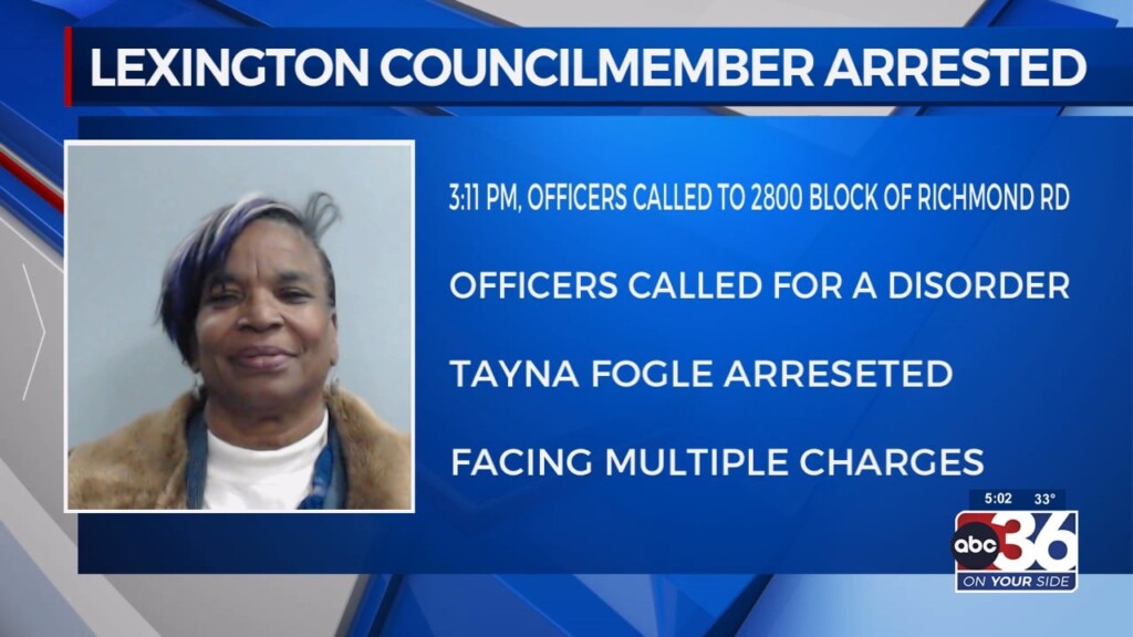 Lexington Counsel Member Tayna Fogle Arrested