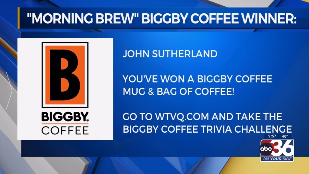 Morning Brew Biggby Coffee Winner John Sutherland From Owingsville