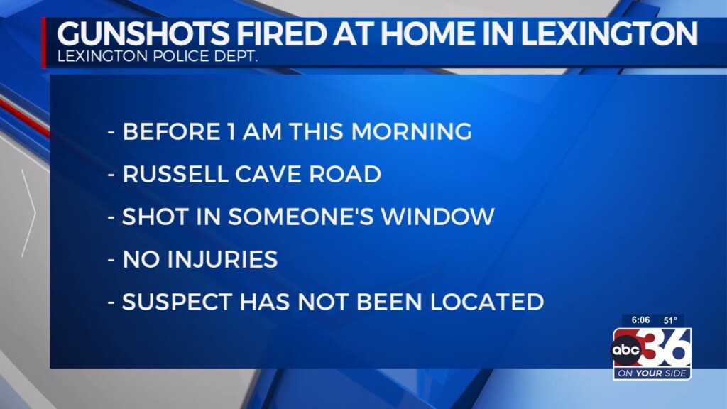 Gunshots Fired At Russell Cave Road Home