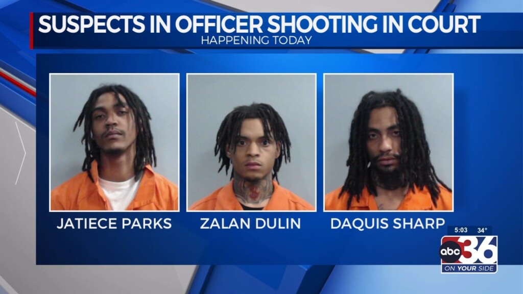 Three Suspects Due In Court Today For Officer Shooting