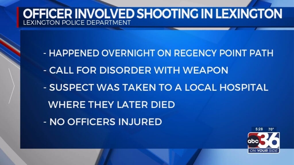 Officer Involved Shooting On Regency Point Path In Lexington