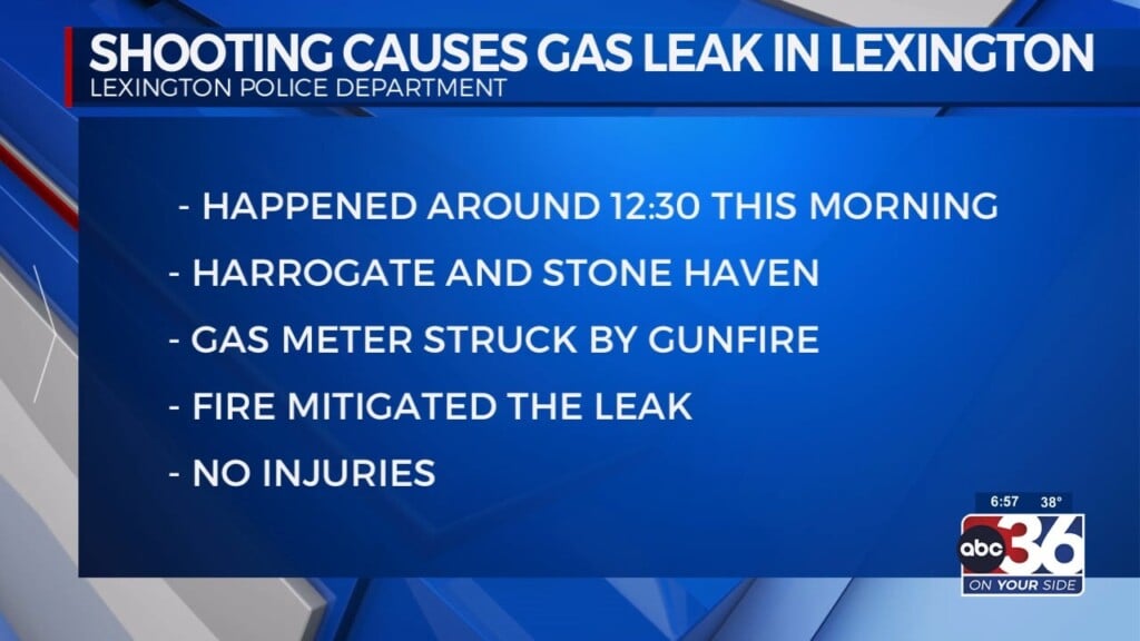 Shooting At Harrogate And Stone Haven Causes Gas Leak In Lexington
