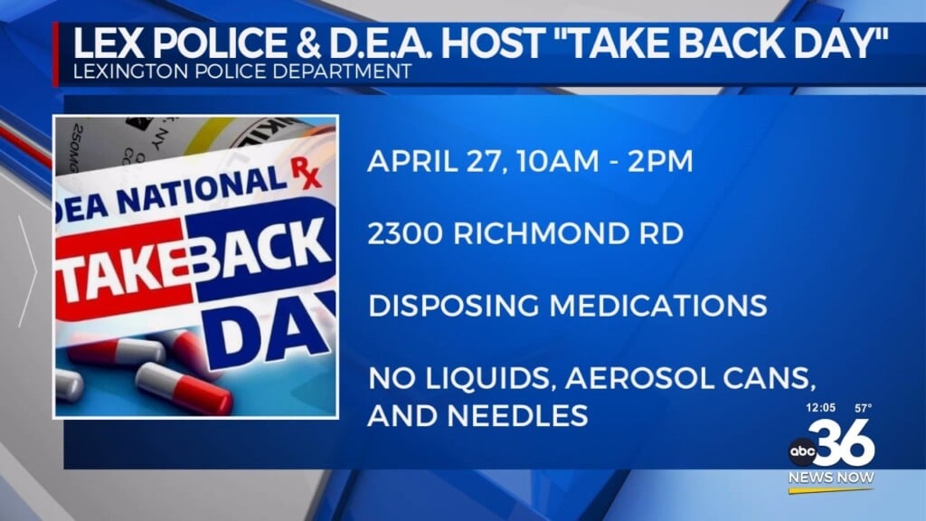 Lexington Police And Dea Host "take Back Day"
