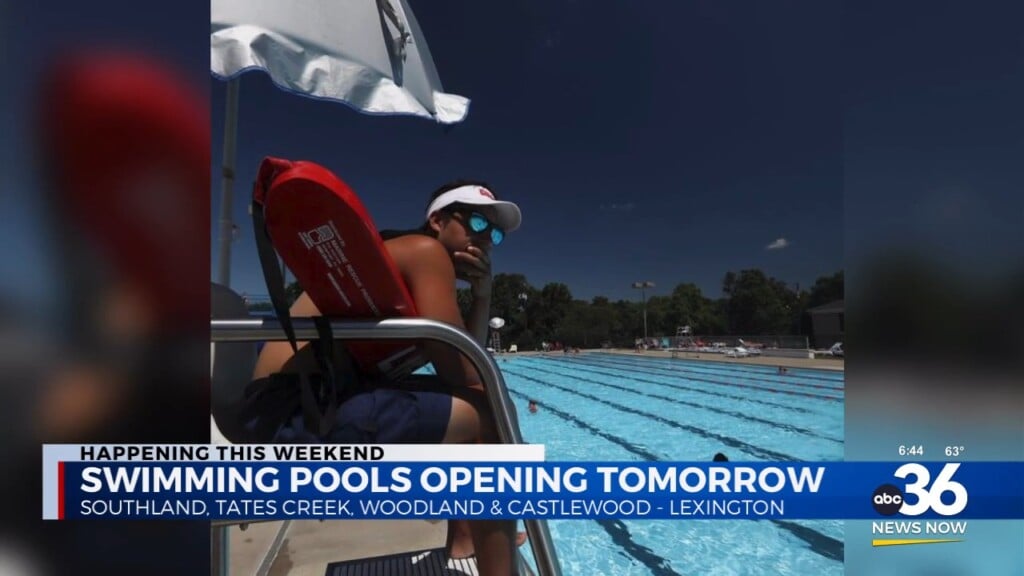 Swimming Pools Opening Tomorrow In Lexington
