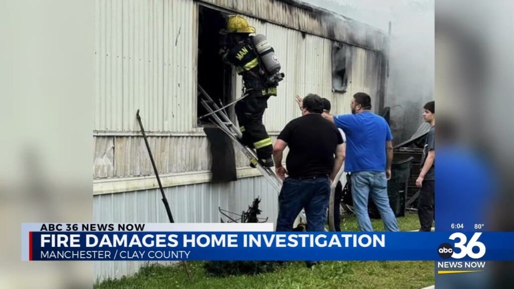 Fire Damages Home Investigation In Manchester/clay County