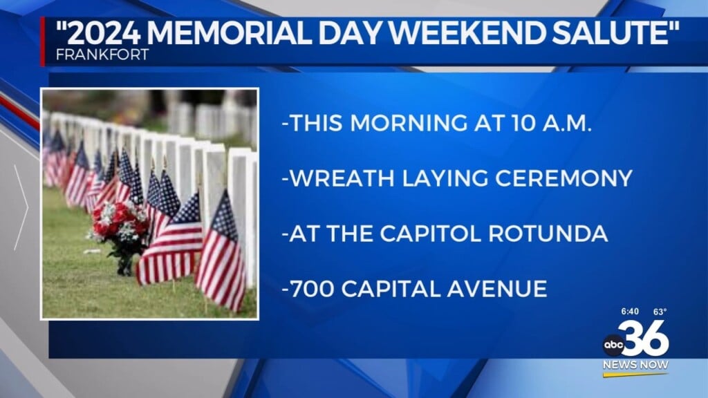2024 Memorial Day Weekend Salute In Frankfort