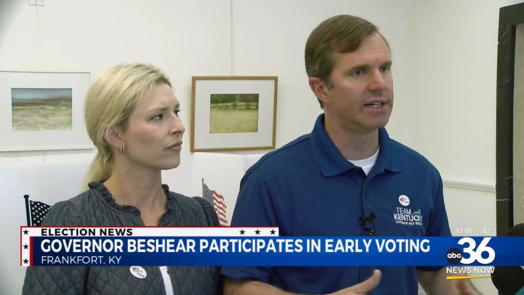 Governor And First Lady Beshear Participate In Early Voting Today