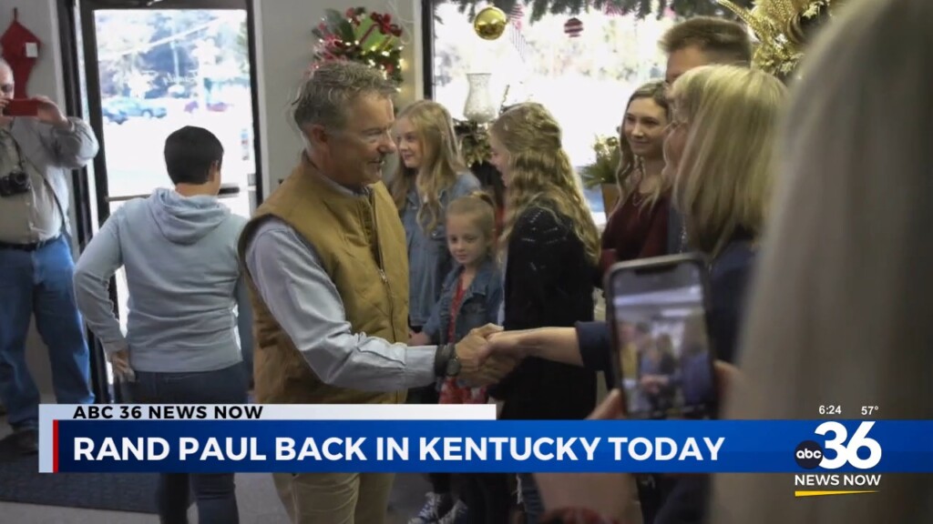 Rand Paul Is In Kentucky Today For A Tour To Discuss Issues And His Work For Kentucky In D.c.