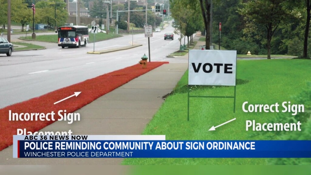 Winchester Police Department Reminding The Community About Sign Ordinance