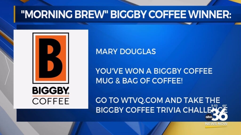 Congratulations To Mary Douglas From Lexington, Our Biggby Coffee Morning Brew Winner