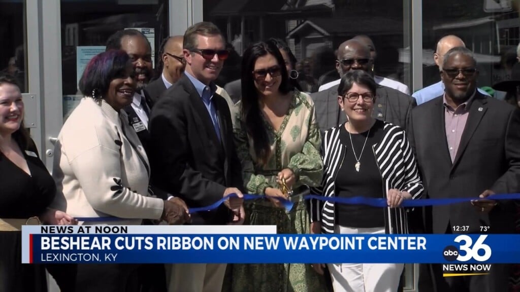 Governor Andy Beshear Cuts Ribbon In A Ceremony Commemorating The Opening Of A New Waypoint Center