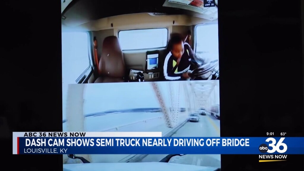 Dashcam Footage Of A Truck Involved In An Accident At George Clark Memorial Bridge Is Shown In Court On Wednesday
