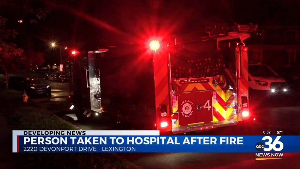 One Person Taken To The Hospital In Apartment Fire In Lexington