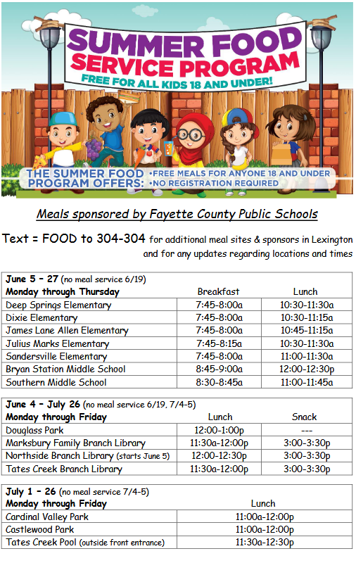 Fcps Summer Food Program