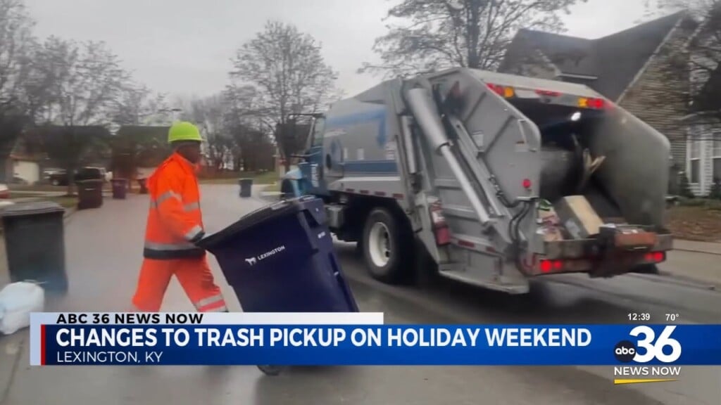 Remember Changes To Trash Pick Up Schedule Due To The Holiday Weekend
