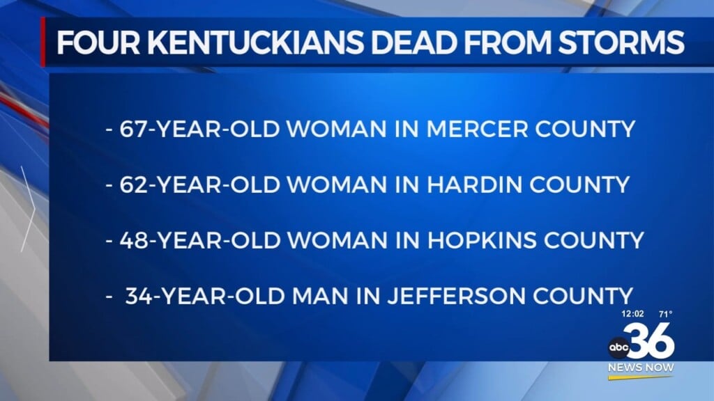 Governor Beshear Confirms 4 Deaths From Storms