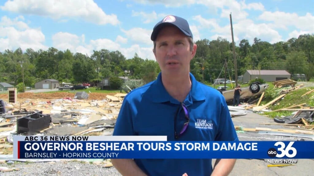 Governor Brashear Tours Storm Damage In Hopkins County