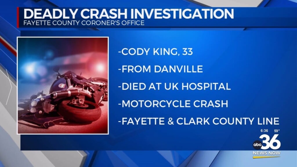Cody King Identified In Deadly Crash Investigation In Fayette County