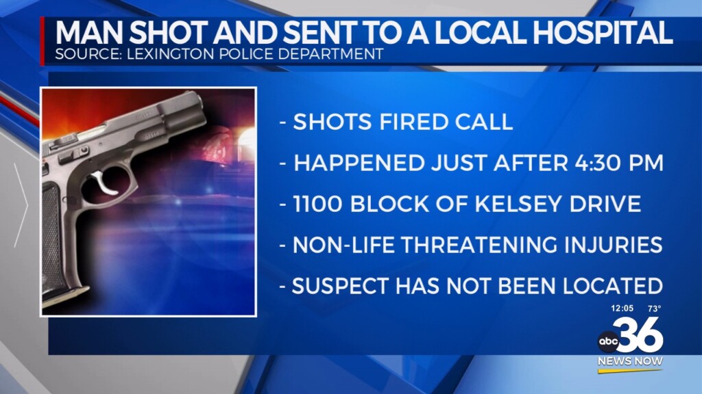 Lexington Police Searching For Suspect In Shooting That Sent A Man To The Hospital
