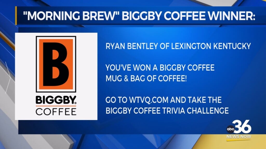 Our Morning Brew Biggby Coffee Winner Is Ryan Bentley Of Lexington