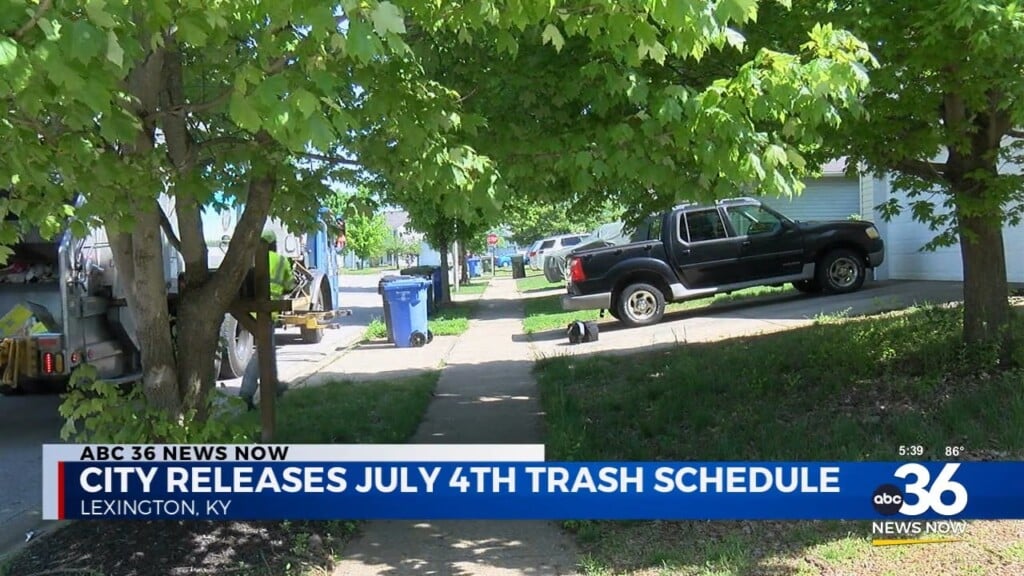 Lexington Releases July 4th Trash Collection Schedule 062624
