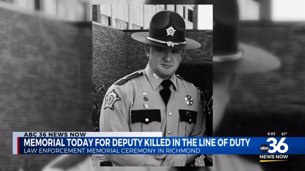 Memorial Today For Deputy Killed In The Line Of Duty