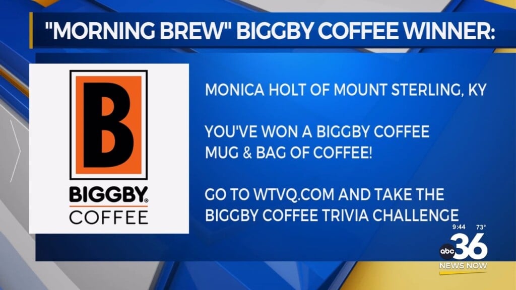 Morning Brew Biggby Coffee Winner Is Monica Holt Of Mt. Sterling