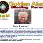 6 21 24 Reported Missing Person Golden Alert Tommy Houston 1128 Fb