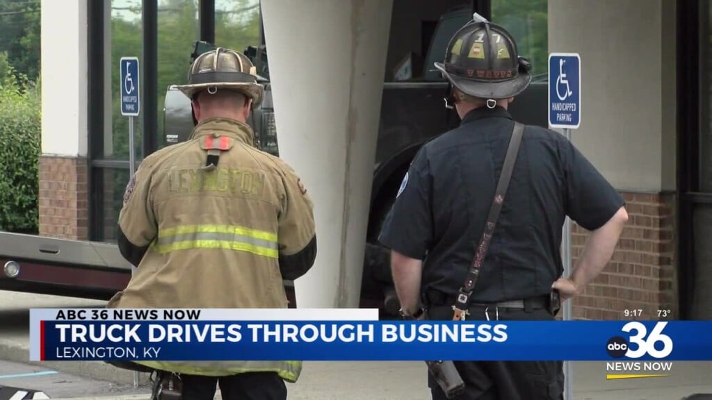 Police Look For Driver After Truck Crashes Through Windows Into Building