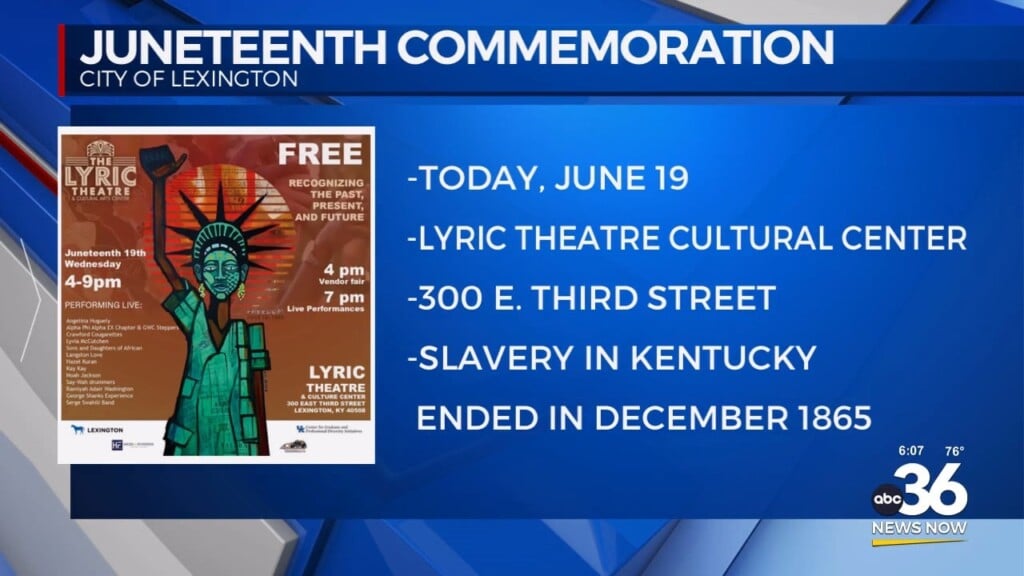 Juneteenth Commemoration Today In Lexington