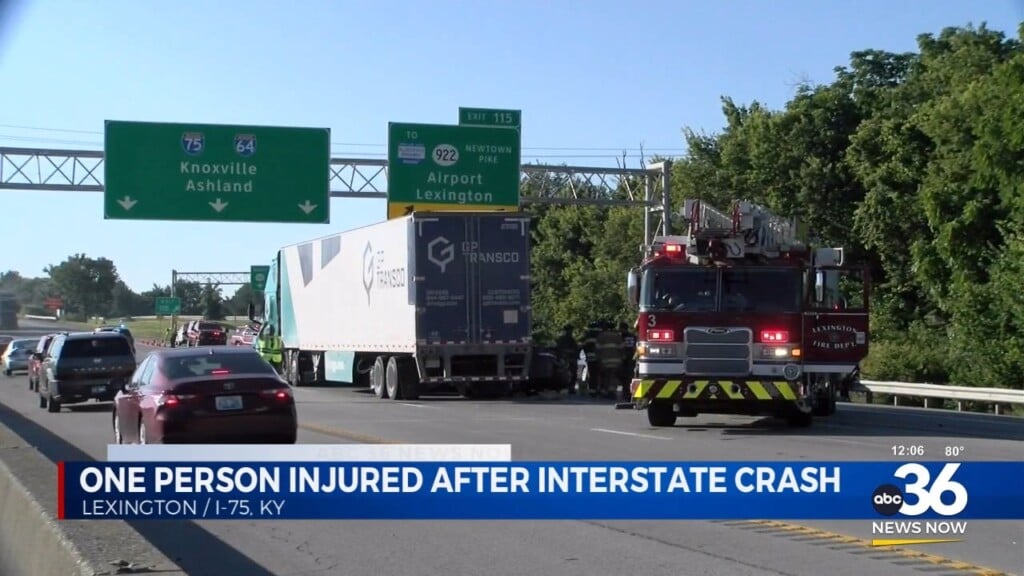 One Injured After Crashing Under A Semi Trailer On The Interstate